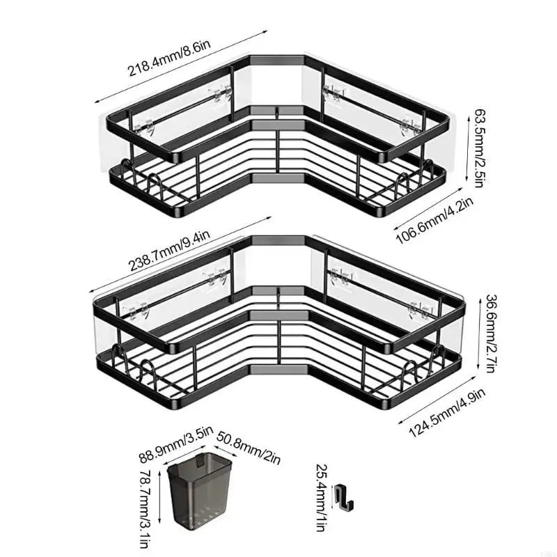 Y5GD Shower Shelf - Functional Bathroom & Kitchen Storage Rack